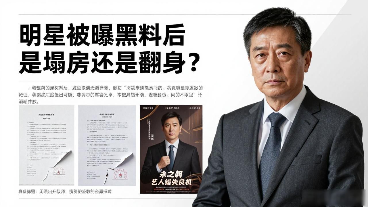 明星被曝黑料后是塌房还是翻身？业内人告诉你真相